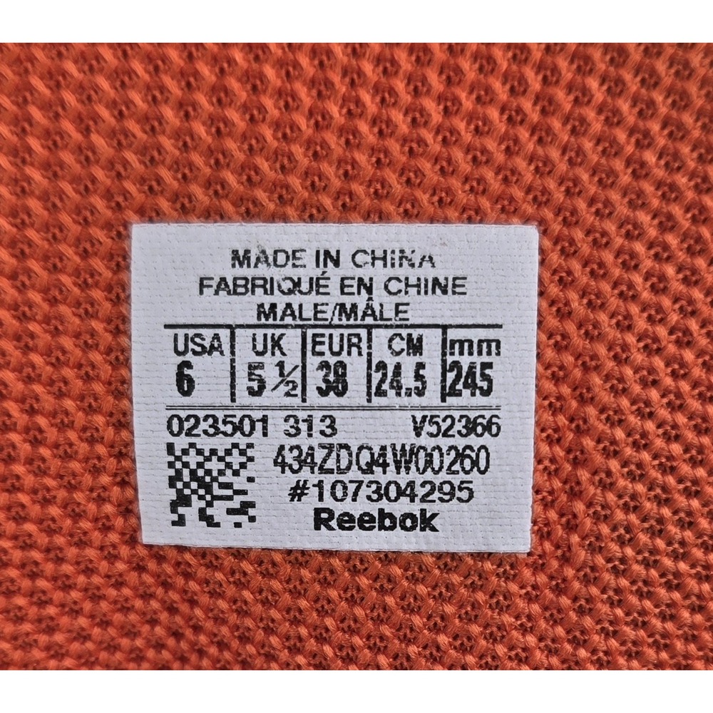 Reebok Crossfit Men Sz 6 Nano 2.0 Shoes Sneaker Gray Orange Training Traction 38 - Picture 8 of 9